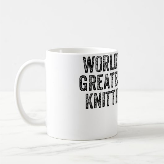 World'S Greatest Knitter Funny Knitting Crochet コーヒーマグカップ (左)
