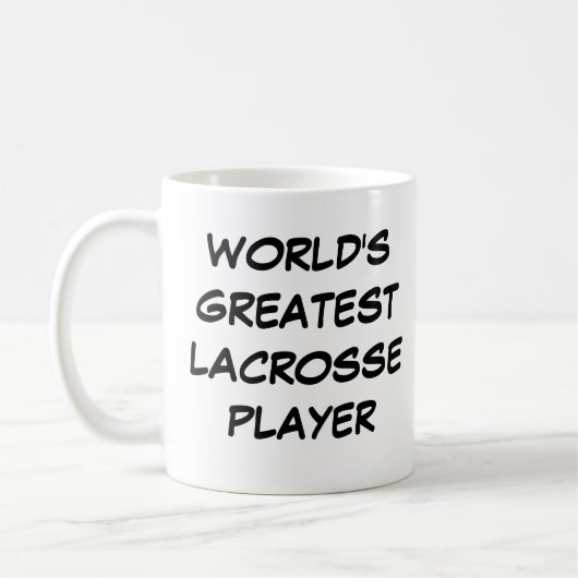 "World's Greatest Lacrosse Player"  Mug コーヒーマグカップ (左)
