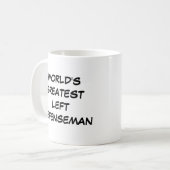 "World's Greatest Left Defenseman" Mug コーヒーマグカップ (正面左)
