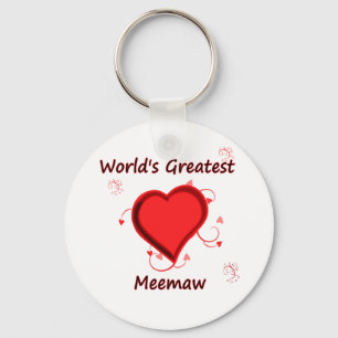 World's Greatest meemaw キーホルダー