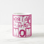 World's Greatest Momタイポグラフィ追加の名前または文字 コーヒーマグカップ (中央)
