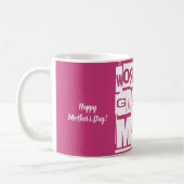 World's Greatest Momタイポグラフィ追加の名前または文字 コーヒーマグカップ (左)