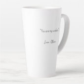 World's Greatest Mom Personalized Quote Floral カフェラテマグ (右アングル)