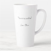 World's Greatest Mom Personalized Quote Floral カフェラテマグ (右)