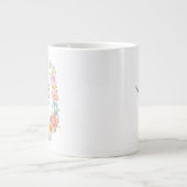 World's Greatest Mom Personalized Quote Floral ジャンボコーヒーマグカップ (正面)