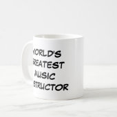 "World's Greatest Music Instructor" Mug コーヒーマグカップ (正面左)