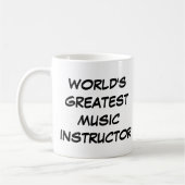 "World's Greatest Music Instructor" Mug コーヒーマグカップ (左)