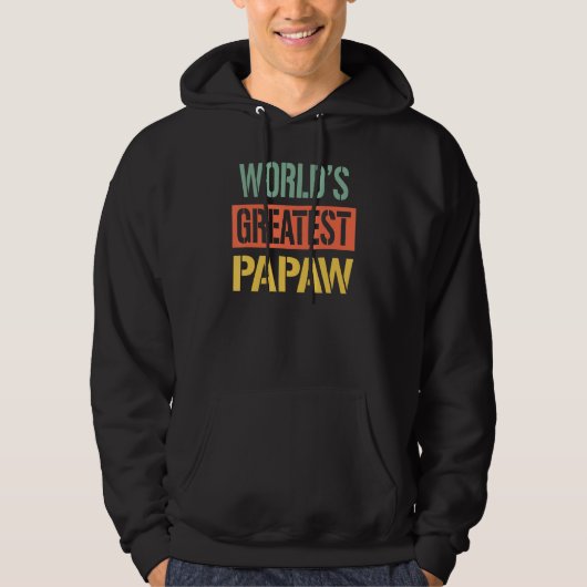 World's Greatest Papaw Gift Grandpa 2023 Father's  パーカ (正面)