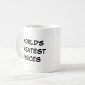 "World's Greatest Pisces" Mug コーヒーマグカップ (正面左)