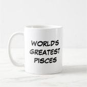 "World's Greatest Pisces" Mug コーヒーマグカップ (左)