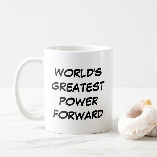 "World's Greatest Power Forward" Mug コーヒーマグカップ (ドーナツ)