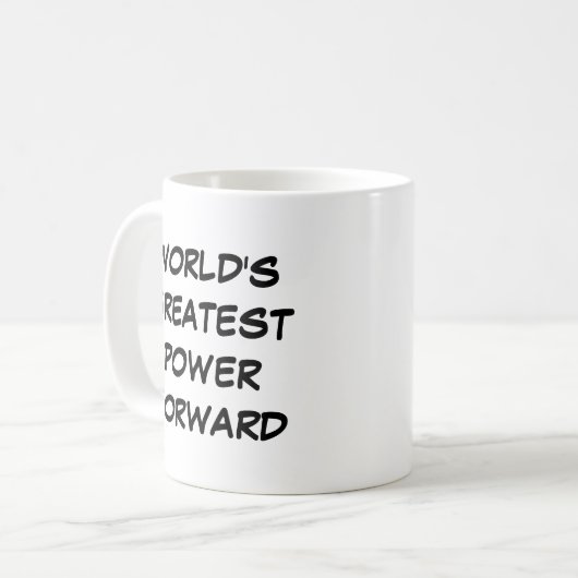 "World's Greatest Power Forward" Mug コーヒーマグカップ (正面左)