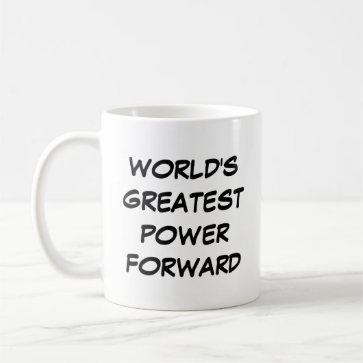 "World's Greatest Power Forward" Mug コーヒーマグカップ (左)