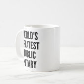 Worlds Greatest Public Notary コーヒーマグカップ (正面左)