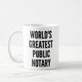 Worlds Greatest Public Notary コーヒーマグカップ (左)