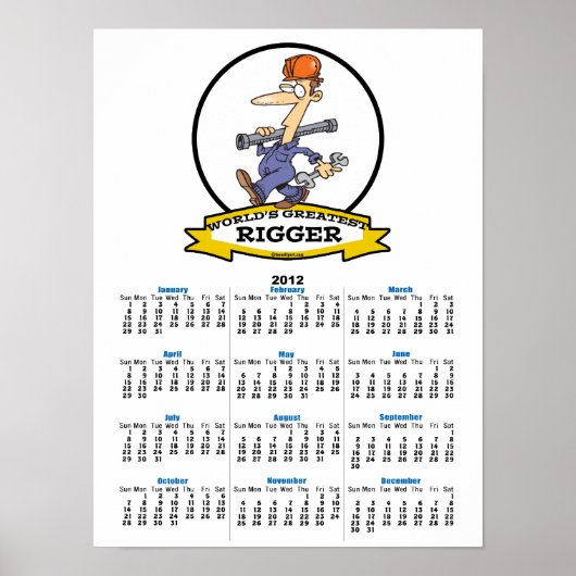 WORLDS GREATEST RIGGER MEN CARTOON ポスター (正面)