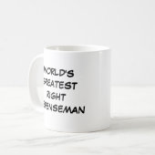 "World's Greatest Right Defenseman" Mug コーヒーマグカップ (正面左)