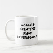 "World's Greatest Right Defenseman" Mug コーヒーマグカップ (左)