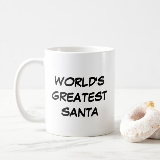 "World's Greatest Santa" Mug コーヒーマグカップ (ドーナツ)