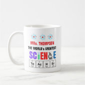 World's Greatest Science Teacher Personalized コーヒーマグカップ (左)