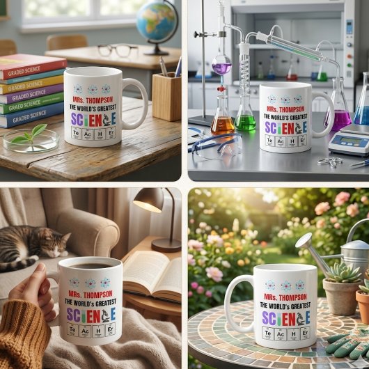 World's Greatest Science Teacher Personalized コーヒーマグカップ