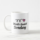 World's Greatest Secretary coffee Mug gift コーヒーマグカップ (左)