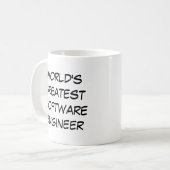 "World's Greatest Software Engineer" コーヒーマグカップ (正面左)