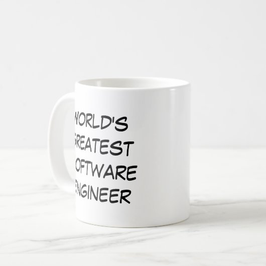 "World's Greatest Software Engineer" コーヒーマグカップ (正面左)