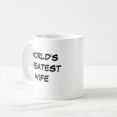 "World's Greatest Wife" Mug コーヒーマグカップ (正面左)