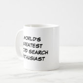 "World's Greatest Word Search Enthusiast" Mug コーヒーマグカップ (正面左)