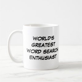 "World's Greatest Word Search Enthusiast" Mug コーヒーマグカップ