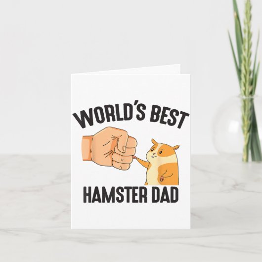 World's Hamster Dad Costume For Animal Lovers Hams カード (正面)