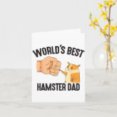 World's Hamster Dad Costume For Animal Lovers Hams カード (黄色い花)