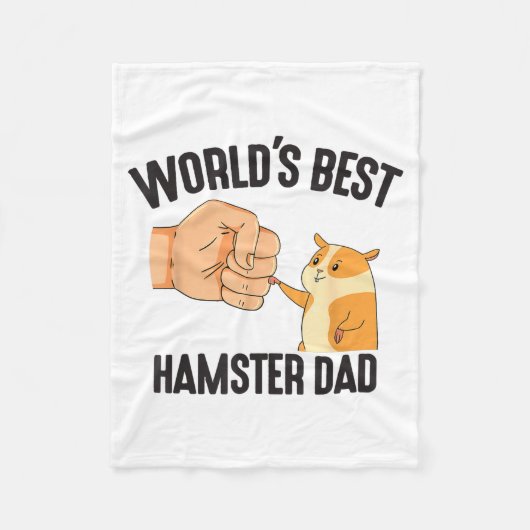 World's Hamster Dad Costume For Animal Lovers Hams フリースブランケット (正面)