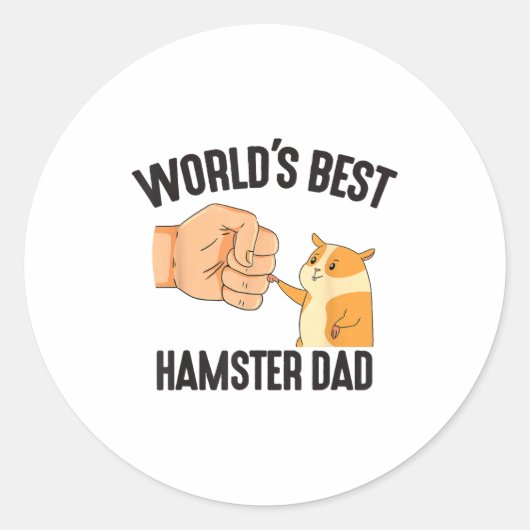 World's Hamster Dad Costume For Animal Lovers Hams ラウンドシール (正面)