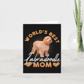 Worlds Labradoodle Mom Dog Funny  カード (正面)