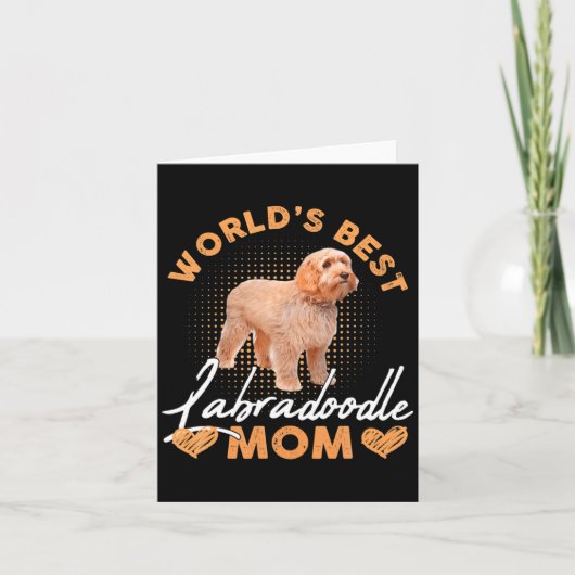 Worlds Labradoodle Mom Dog Funny  カード (正面)