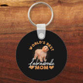 Worlds Labradoodle Mom Dog Funny キーホルダー (正面)