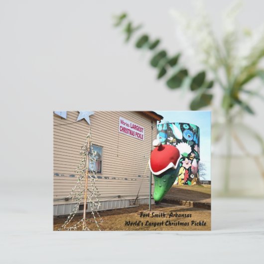 World's Largest Christmas Pickle ポストカード (スタンド正面)