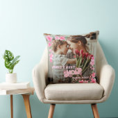 WORLD'S MOM EVER PHOTO最高のフローラカスタム文字 クッション (椅子)