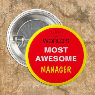 Worlds Most -素晴らしマネージャ最高の( 1) 缶バッジ