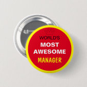 Worlds Most -素晴らしマネージャ最高の( 1) 缶バッジ (正面&裏面)