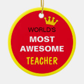 Worlds Most -素晴らし先生最高の(1) セラミックオーナメント (正面)