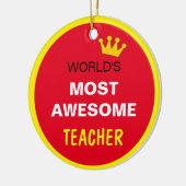 Worlds Most -素晴らし先生最高の(1) セラミックオーナメント (左)
