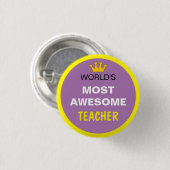 Worlds Most -素晴らし先生最高の(1) 缶バッジ (正面&裏面)
