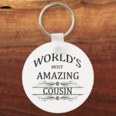 World's Most Amazing Cousin キーホルダー (正面)