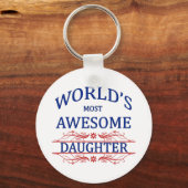 World's Most Awesome Daughter キーホルダー (正面)