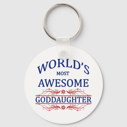 World's Most Awesome Goddaughter キーホルダー (正面)