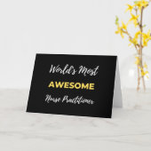 World's Most Awesome Nurse Practitioner カード (黄色い花)