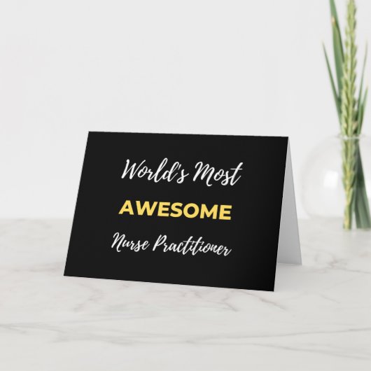 World's Most Awesome Nurse Practitioner カード (正面)
